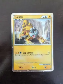 Raikou Pokemon Black Star Promo HGSS19 HOLO RARE LP A - Image 1