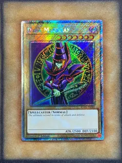 Yugioh Dark Magician RA03-EN080 Platinum Secret Rare LOB Art 1st Ed NM - Image 1