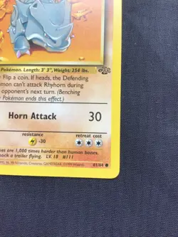 Pokemon Cards: Jungle 1st Edition Common: Rhyhorn 61/64 - Image 4