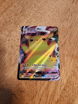 Pokemon Pikachu VMAX SWSH062 Celebrations Full Art Black Star Promo Card - Image 1