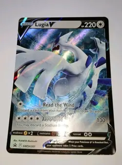 LUGIA V Promo SWSH301 Sword & Shield Pokemon Card FULL ART Holo 2023 NM/LP - Image 1