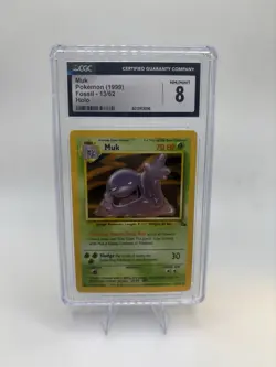 Pokemon TCG Muk Holo Rare Card 13/62 Fossil 1999 - Image 1