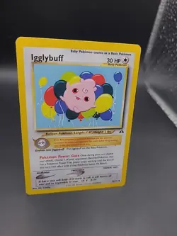 Pokemon TCG Igglybuff Neo Discovery Card 40/75 Regular LP - Image 2