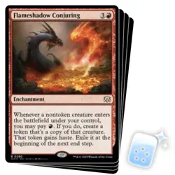 FLAMESHADOW CONJURING X4 March Of The Machine: Commander Magic MTG MINT CARD - Image 1