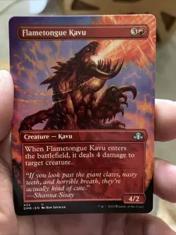 Flametongue Kavu [BORDERLESS] DMR●EN 432 ☆Dominaria Remastered☆ MTG! TCG - Image 1