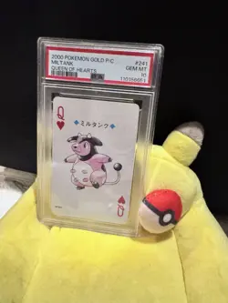2000 POKEMON GOLD VERSION PLAYING CARDS QUEEN OF HEARTS #241 MILTANK PSA 10 - Image 3