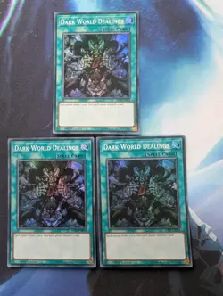 YuGiOh! Dark World Dealing MYFI-EN054 x3 PLAYSET 1st Ed Super Rare - Image 1