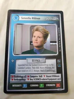 Star Trek CCG 1E Voyager SAMANTHA WILDMAN Rare Card NEVER PLAYED - Image 1