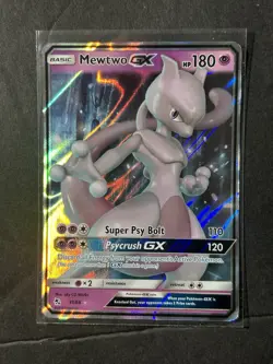 Pokemon TCG Mewtwo GX 31/68 Ultra Rare Holo Card Sun Hidden Fates - Image 1