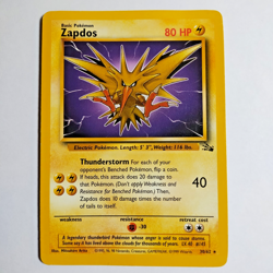 1999 Pokemon Zapdos 30/62 Fossil Unlimited MP Non-Holo Rare TCG - Image 1