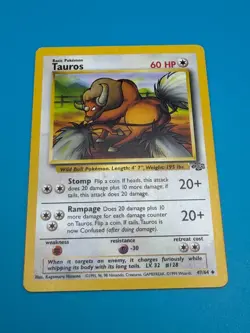 Tauros Pokemon Card Jungle Set #47 Lightly Played Vintage Uncommon TCG - Image 3