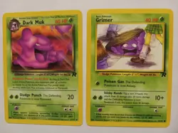 10 Team Rocket Pokemon Cards! Dark Weezing, Muk, Gloom, Raticate + Other Cards - Image 5