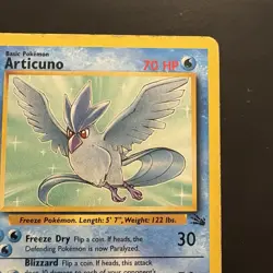 Vintage Pokemon Articuno Non Holo Rare Fossil - Image 3