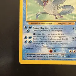 Vintage Pokemon Articuno Non Holo Rare Fossil - Image 5