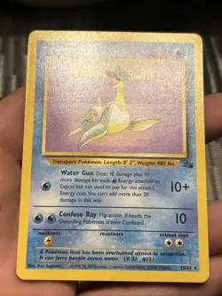 Pokemon TCG Lapras 25/62 Fossil 1999 Regular Unlimited Rare- LP - Image 2