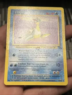 Pokemon TCG Lapras 25/62 Fossil 1999 Regular Unlimited Rare- LP - Image 3
