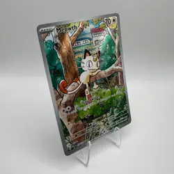 Pokemon Meowth 106/094 Phantasmal Flames Illustration Rare IR Holo TCG Card - Image 3