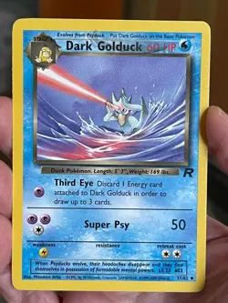 POKEMON DARK GOLDUCK 37/82 UNCOMMON TEAM ROCKET LP CARD - Image 1