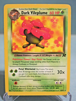 Dark Vileplume 30/82 Rare Team Rocket Set WOTC Pokemon Card - Lightly Played - Image 1