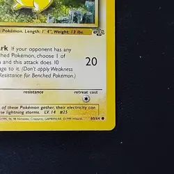 Pokemon TCG Pikachu Jungle 60/64 1st Edition LP - Image 4