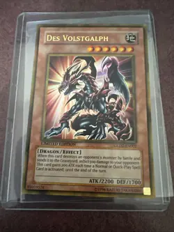 YUGIOH Des Volstgalph - GLD2-EN002 Gold Rare Limited Edition - LP - Image 2