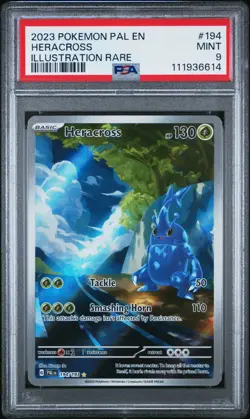 Pokemon Heracross PSA 9 MINT 194/193 Sv02: Paldea Evolved Holo Card - Image 1