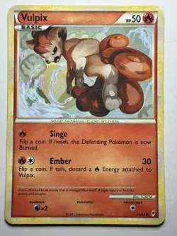 Vulpix Call of Legends 75/95 MP-HP Pokemon Card - Image 1