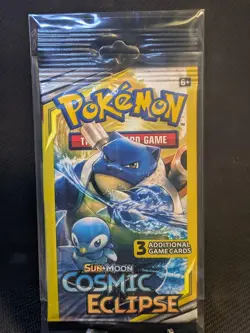 Pokemon Trading Card Game Sun & Moon Cosmic Eclipse Booster 3 Card Pack NEW 820650805899 - Image 1
