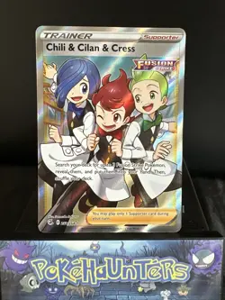 Pokemon Card Chili and Cilan and Cress 258/264 Full Art Fusion Strike Near Mint - Image 1