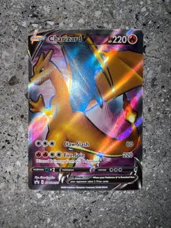 Pokemon TCG Cards Charizard V SWSH050 Full Art Black Star Promo Holo - Image 3
