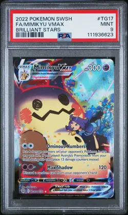 Pokemon Mimikyu VMAX PSA 9 MINT TG17/TG30 Brilliant Stars Trainer Gallery SWSH - Image 1