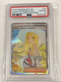 Pokemon TCG Lillie's Determination Mega Evolution 184/132 SAR. PSA 10. - Image 1