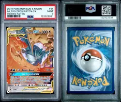 2019 POKEMON SUN & MOON HIDDEN FATES MOLTRES & ZAPDOS & ARTICUNO GX 44/68 PSA 9 - Image 3