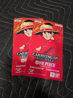 One Piece OP-13 Carrying on His Will Sleeved Booster Packs (LOT Of 2) - Image 1