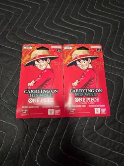One Piece OP-13 Carrying on His Will Sleeved Booster Packs (LOT Of 2) - Image 2