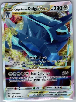 Origin Forme Dialga VSTAR 114/189 SWSH10: Astral Radiance - Pokemon Card - NM - Image 1
