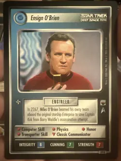 Star Trek CCG 1E TwT ENSIGN O'BRIEN Rare Card NEVER PLAYED - Image 1