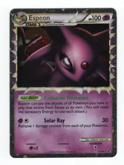(303368) ESPEON PRIME 81/90 Ultra Rare Holo HGSS Undaunted Pokemon Card - NEW - Image 2