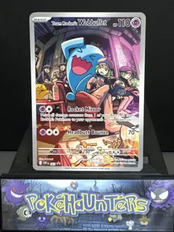 Pokemon Card Team Rocket’s Wobbuffet SVP 203 Destined Rivals Near Mint - Image 1