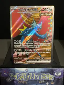 Pokemon Card Paradox Rift 229/182 Roaring Moon ex Full Art Ultra Rare Near Mint - Image 1