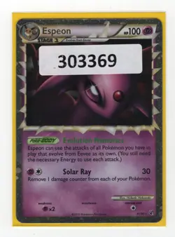 (303369) ESPEON PRIME 81/90 Ultra Rare Holo HGSS Undaunted Pokemon Card - NEW - Image 1