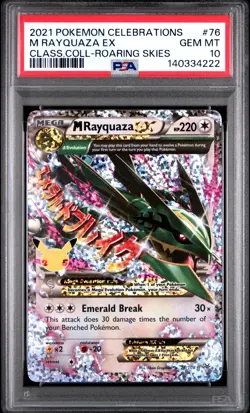2021 Pokemon Celebrations Classic Collection M Rayquaza EX #76 PSA 10 - Image 1