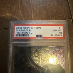 2000 TOPPS CHROME POKEMON T.V. #1 BULBASAUR PSA 10 - Image 2