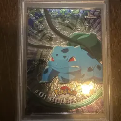 2000 TOPPS CHROME POKEMON T.V. #1 BULBASAUR PSA 10 - Image 3