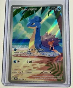 Pokemon Destined Rivals Misty's Lapras 194/182 Illustration Rare Holo NM - Image 1