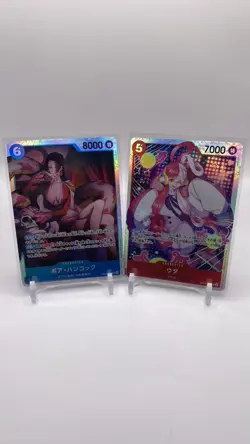 Boa Hancock EB03-026 SR & Uta EB03-003 SR One Piece Card Game JP - Image 1