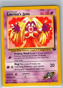 Sabrina's Jynx 57/132 Non Holo Gym Challenge - Pokemon Card - LP - Image 1