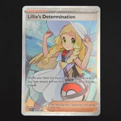 Pokemon TCG Card Lillie's Determination 169/132 Mega Evolution Ultra Rare - NM - Image 1