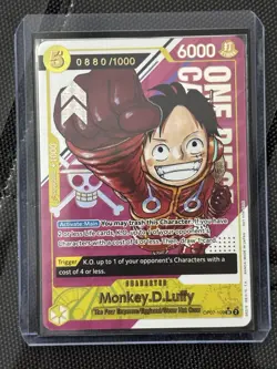 One Piece TCG Monkey.D.Luffy Op07-109 Championship Luffy Serial Card 0880/1000 - Image 1