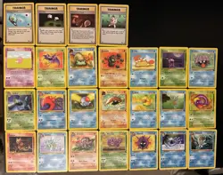 Vintage Fossil Pokemon Cards Bundle x 25 Good Condition 1999 WOTC - Image 2